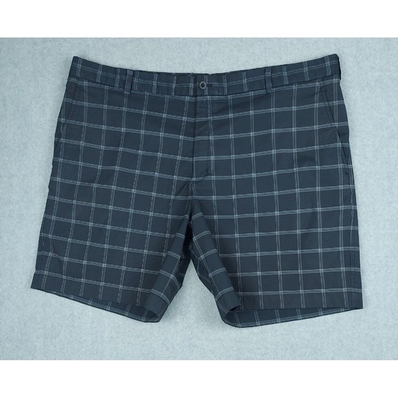 Nike Golf Shorts Mens 42 (act 43X7.5) Flat Front Chino Stretch Lightweight Plaid - Picture 1 of 7